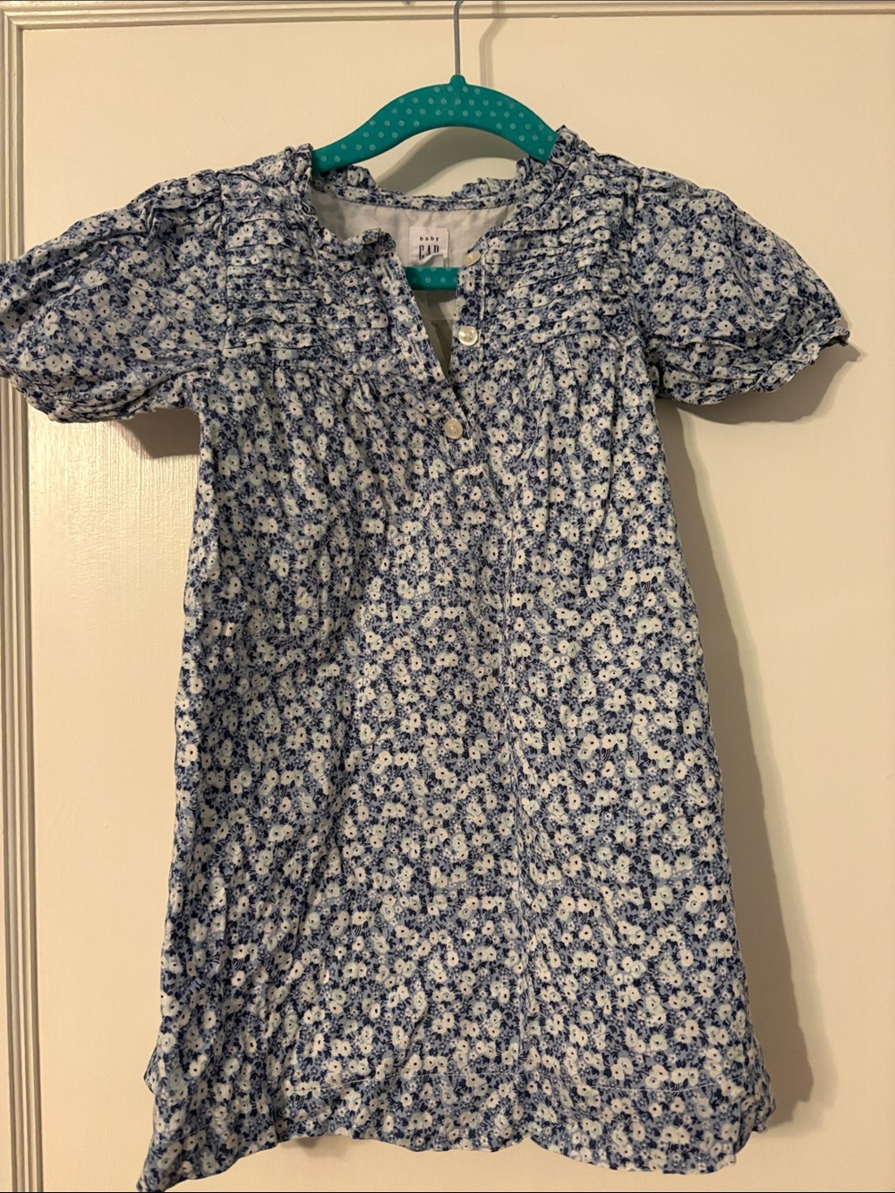 GAP Blue and White Floral Cotton Dress